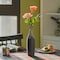 Uniquewise 9 Inch Modern Decorative Ceramic Table Vase Ripped Design Bottle Shape Flower Holder, Black QI004356.BK - alternate 4